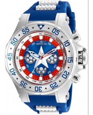 Invicta Marvel Captain America 52mm Limited Edition Chronograph Blue Watch