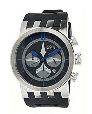 Invicta Men Aviator 46mm DNA Quartz Chronograph Silicone Strap Watch 