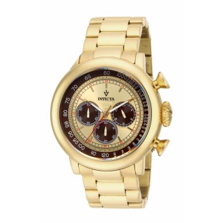 Invicta Men's 15064 Vintage Quartz Chronograph Brown, Ivory Dial Watch