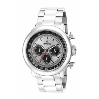 Invicta Men's 15065 Vintage Quartz Chronograph Silver, Black Dial Watch