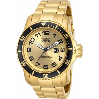 Invicta Men's 15350 Pro Diver Quartz 3 Hand Gold Dial Watch