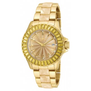 Invicta Women's 17941 Angel Quartz 3 Hand Gold Dial Watch
