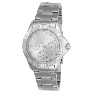 Invicta Women's 21764 Angel Quartz Chronograph Silver, White Dial Watch
