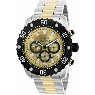 Invicta Men's 22519 Pro Diver Quartz Chronograph Gold Dial Watch