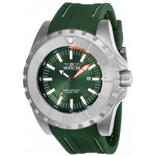 Invicta Men's 23738 Pro Diver Quartz 3 Hand Green Dial  Watch