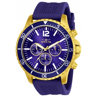 Invicta Men's 24392 Pro Diver Quartz Chronograph Blue Dial Watch