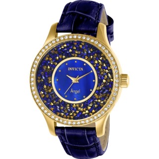 Invicta Women's 24590 Angel Quartz 3 Hand Blue Dial Watch