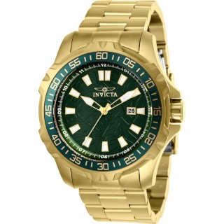 Invicta Men's 25785 Pro Diver Quartz 3 Hand Green Dial Watch