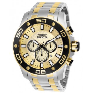 Invicta Men's Pro Diver 26080 Quartz Chronograph Gold Dial Watch