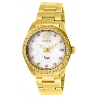 Invicta Women's 27446 Angel Quartz 3 Hand White Dial Watch