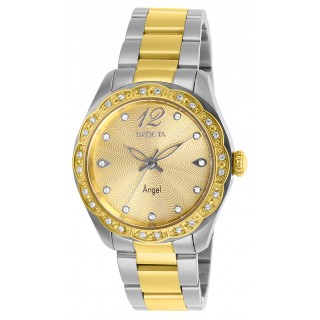 Invicta Women's 27447 Angel Quartz 3 Hand Gold Dial Watch