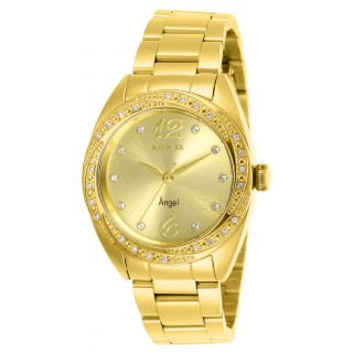 Invicta Women's 27457 Angel Quartz 3 Hand Gold Dial Watch