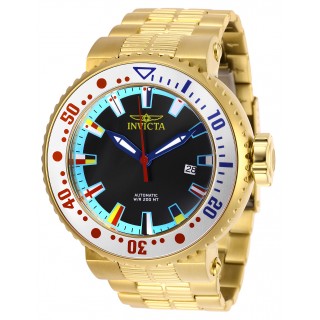 Invicta Men's 27666 Pro Diver Automatic 3 Hand Black, Ocean Blue, Red, Yellow, Blue, White Dial Watch