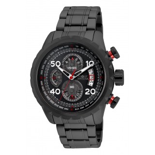 Invicta Men's 28155 Aviator Quartz Multifunction Black Dial Watch