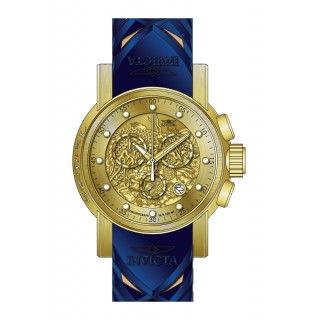 Invicta Men's 28187 S1 Rally Quartz 3 Hand Gold Dial Watch