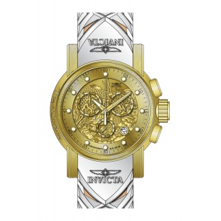 Invicta Men's 28189 S1 Rally Quartz 3 Hand Gold Dial Watch
