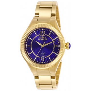 Invicta Women's 28281 Angel Quartz 3 Hand Blue Dial Watch