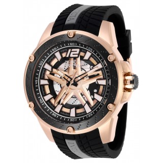 Invicta Men's 28303 S1 Rally Automatic 3 Hand Rose Gold, Black Dial Watch