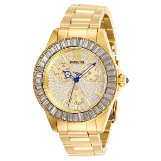 Invicta Women's 28448 Angel Quartz Chronograph Pave, Gold Dial Watch