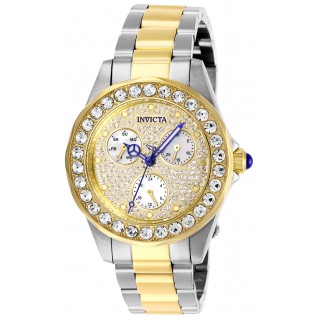 Invicta Women's 28458 Angel Quartz Chronograph Pave, White Dial Watch