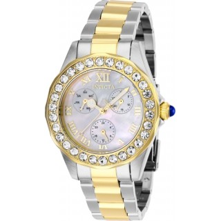 Invicta Women's 28464 Angel Quartz 3 Hand White Dial Watch