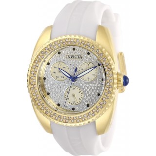 Invicta Women's 28484 Angel Quartz Chronograph Pave, Gold Dial Watch