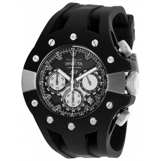 Invicta Men's 28565 S1 Rally Quartz 3 Hand Black, White Dial Watch