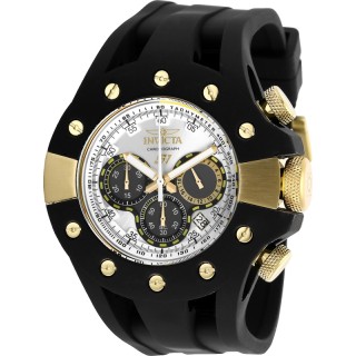 Invicta Men's 28569 S1 Rally Quartz 3 Hand Gold, Silver, Black Dial Watch