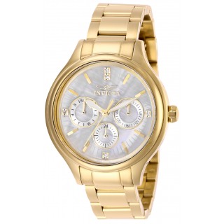Invicta Women's 28654 Angel Quartz 3 Hand White Dial Watch