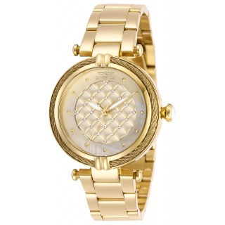 Invicta Lady 28927 Bolt Quartz 3 Hand Gold Dial Watch