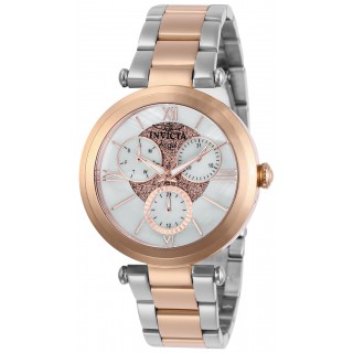 Invicta Women's 28932 Angel Quartz 3 Hand White, Rose Gold Dial Watch