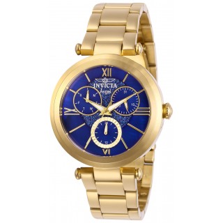 Invicta Women's 28935 Angel Quartz 3 Hand Gold, Blue Dial Watch
