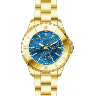 Invicta Women's Angel 29108 Quartz 3 Hand Gold, Blue Dial Watch