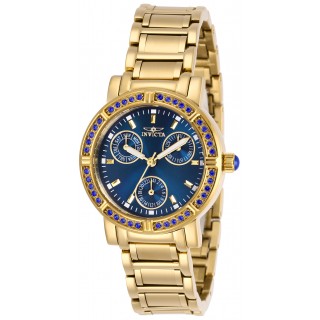 Invicta Lady 29116 Angel Quartz 3 Hand Blue Dial Watch