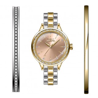 Invicta Women's 29318 Angel Quartz 3 Hand Gold Dial Watch