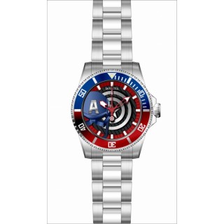 Invicta Men's 29680 Marvel Quartz 3 Hand Black Dial Watch