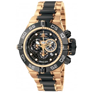 Invicta Men's 6552 Subaqua Quartz Chronograph Black, Rose Gold Dial Watch