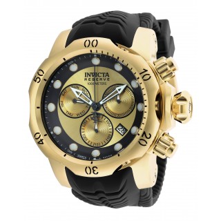 Invicta Men's 90147 Venom Quartz Chronograph Gold, Black Dial Watch