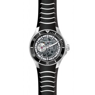 Technomarine Men's TM-118019 Automatic 3 Hand Black Transparent Dial Watch